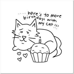 Cat Lover Birthday Posters and Art